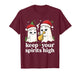 Keep Your Spirits High Christmas Ghost Funny Stoner Weed T-Shirt