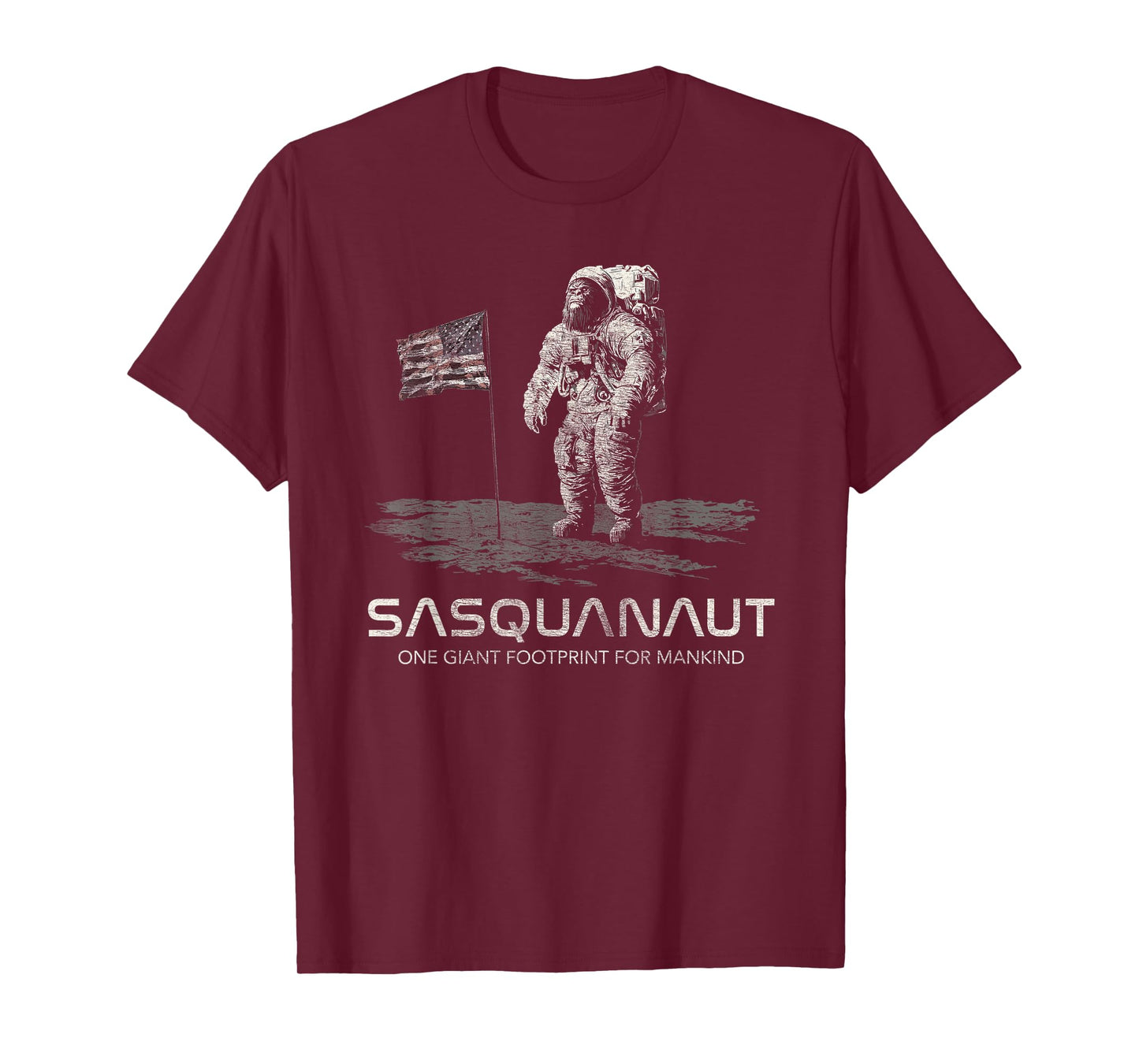 Funny Bigfoot Sasquatch Space Sasquanaut T-Shirt