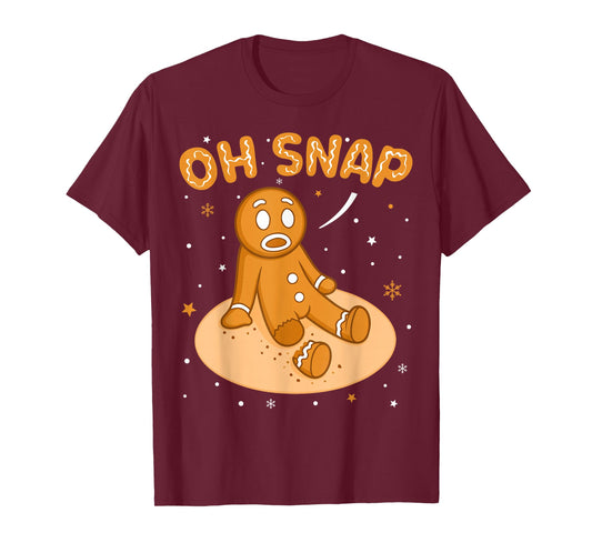 Gingerbread Man Oh Snap Christmas Funny Cookie Baking Xmas T-Shirt