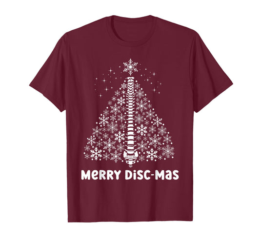 Snowflake Spine Christmas Tree Doctor Chiropractic Xmas T-Shirt