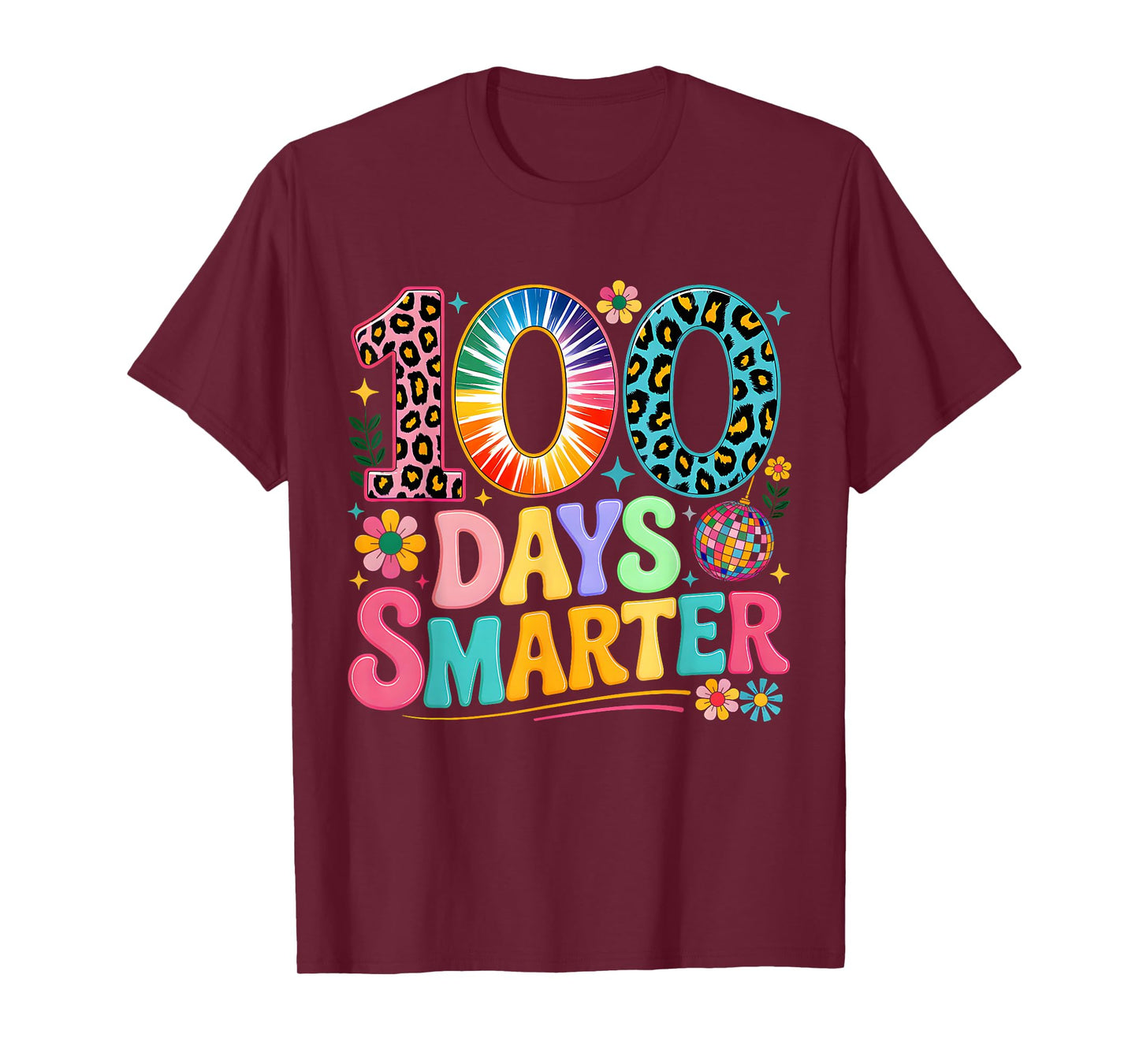 100 Days Smarter Happy 100th Day of School Kids Boys Girls T-Shirt