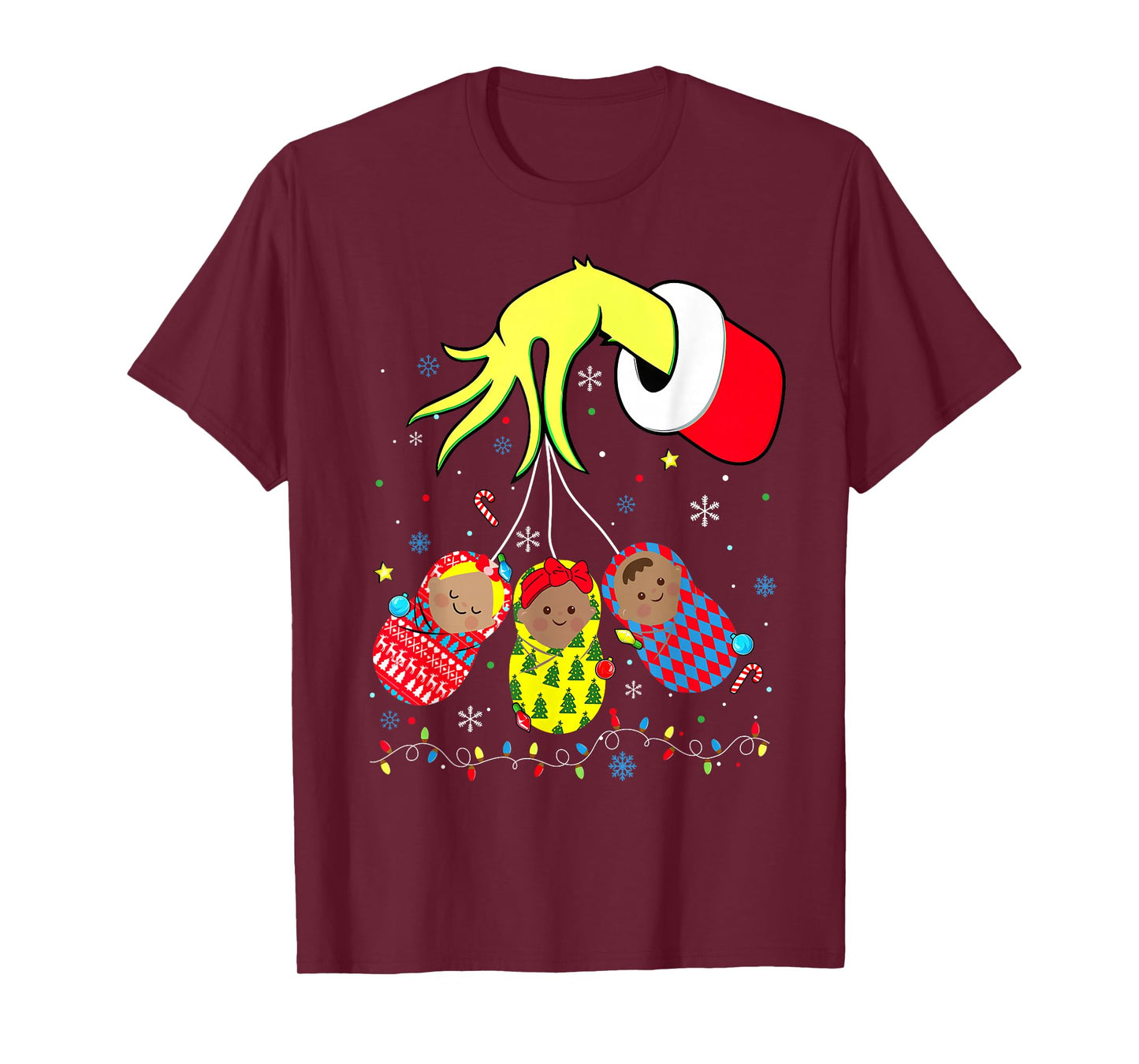 Labor and Delivery Nurse Xmas Lights Merry Christmas Holiday T-Shirt