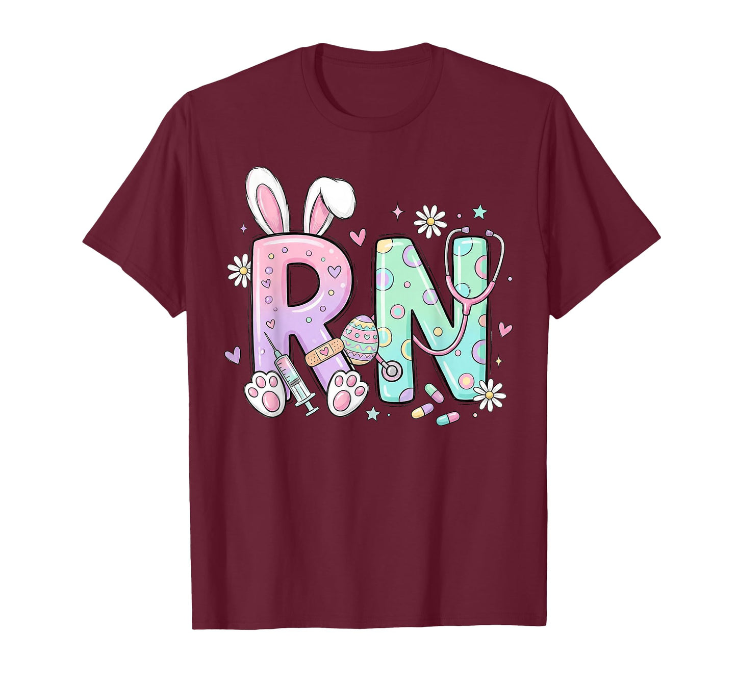 RN Easter Bunny Nurse Registered Nursing Medical T-Shirt