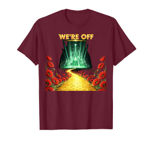 We 're Off Funny Yellow Path Brick Wizard Literature School T-Shirt