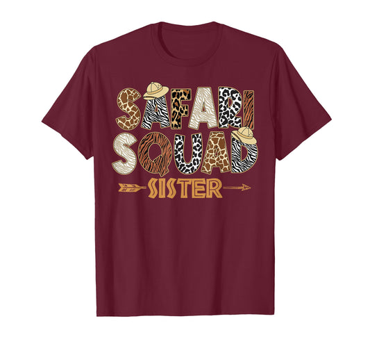 Safari Zoo Safari Squad Sister of Birthday Boy Girl T-Shirt