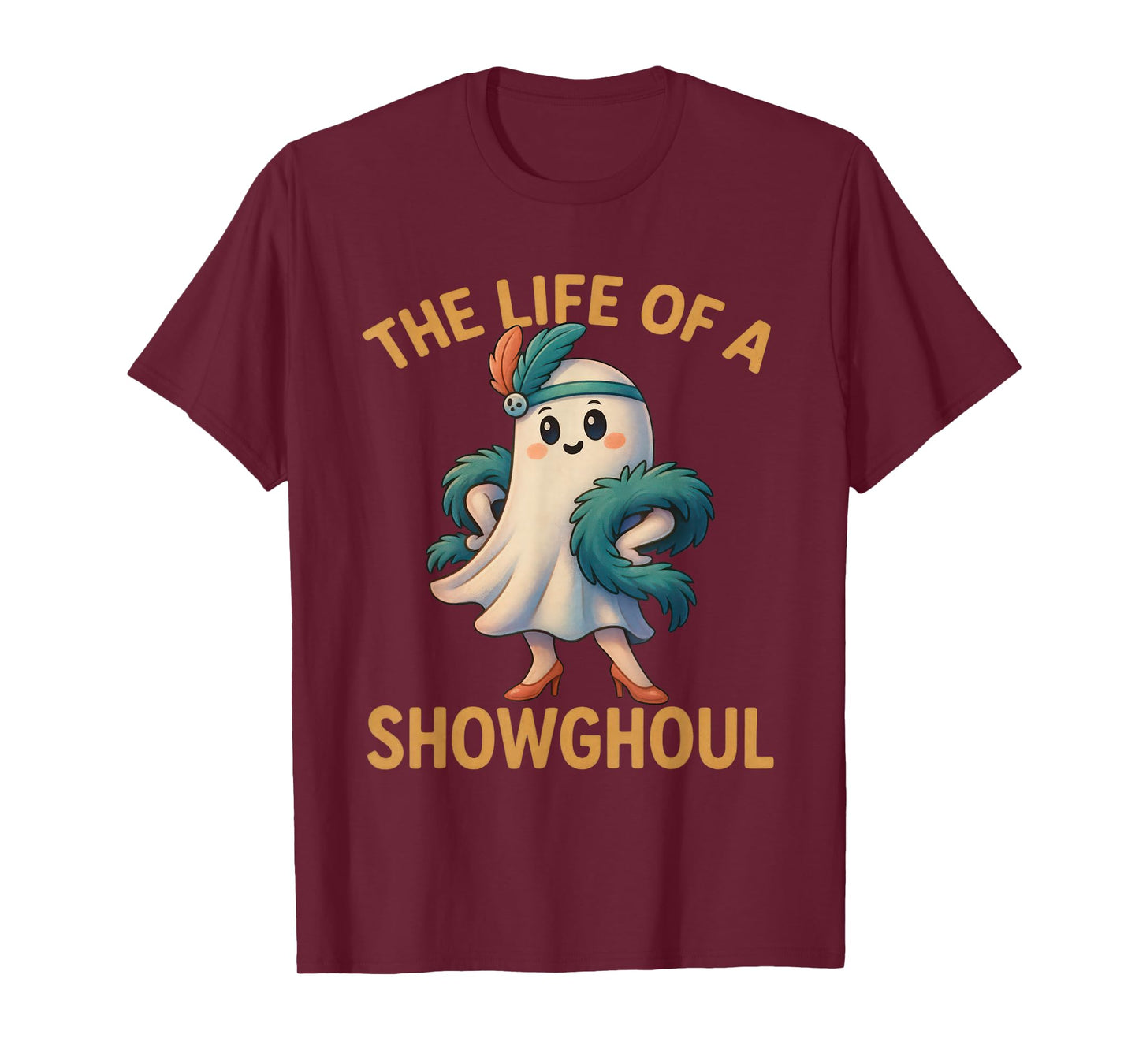 The Life of a Showghoul Flapper Ghost 1920s Retro Pun T-Shirt