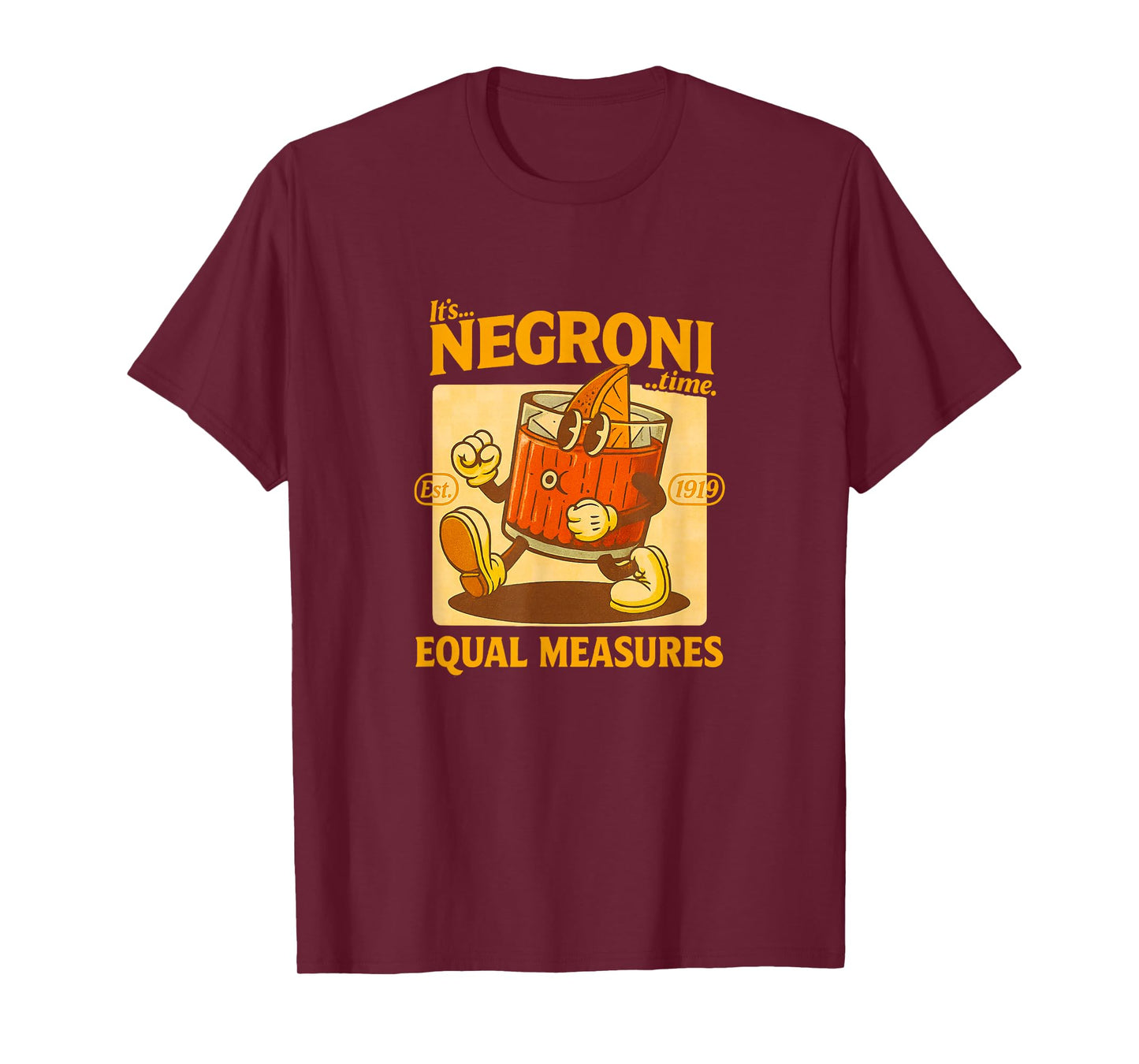 It’s Negroni Time Equal Measures Vintage Cocktail T-Shirt