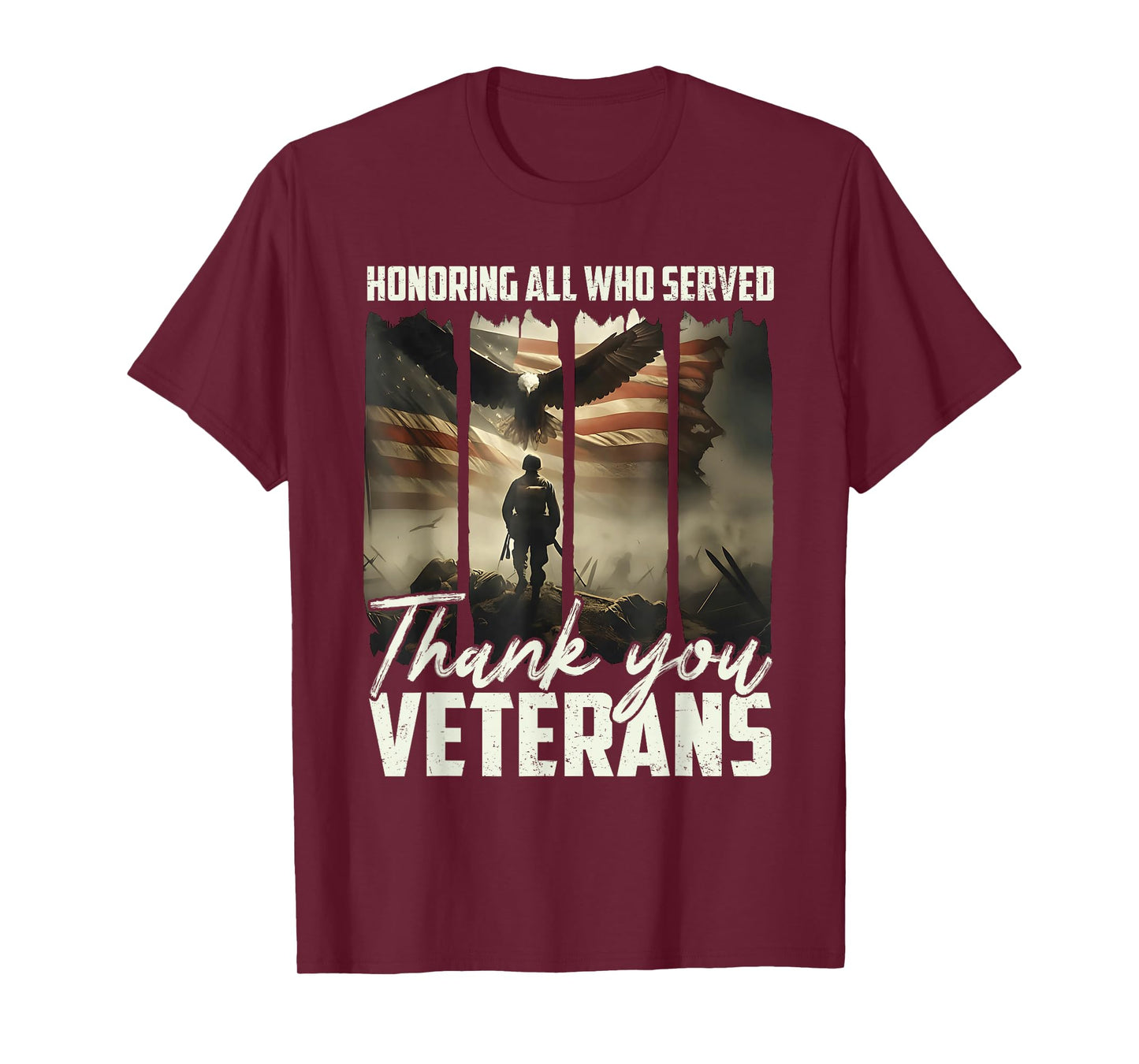 Honoring All who Served Thank You Veterans Day US Patriotic T-Shirt