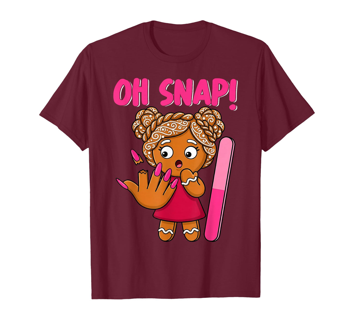 Christmas Oh Snap Broken Nail Funny Gingerbread Xmas T-Shirt