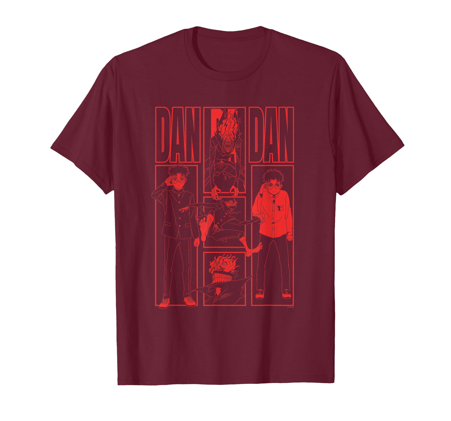 Dan Da Dan Okarun Yokai Red Panels Anime T-Shirt