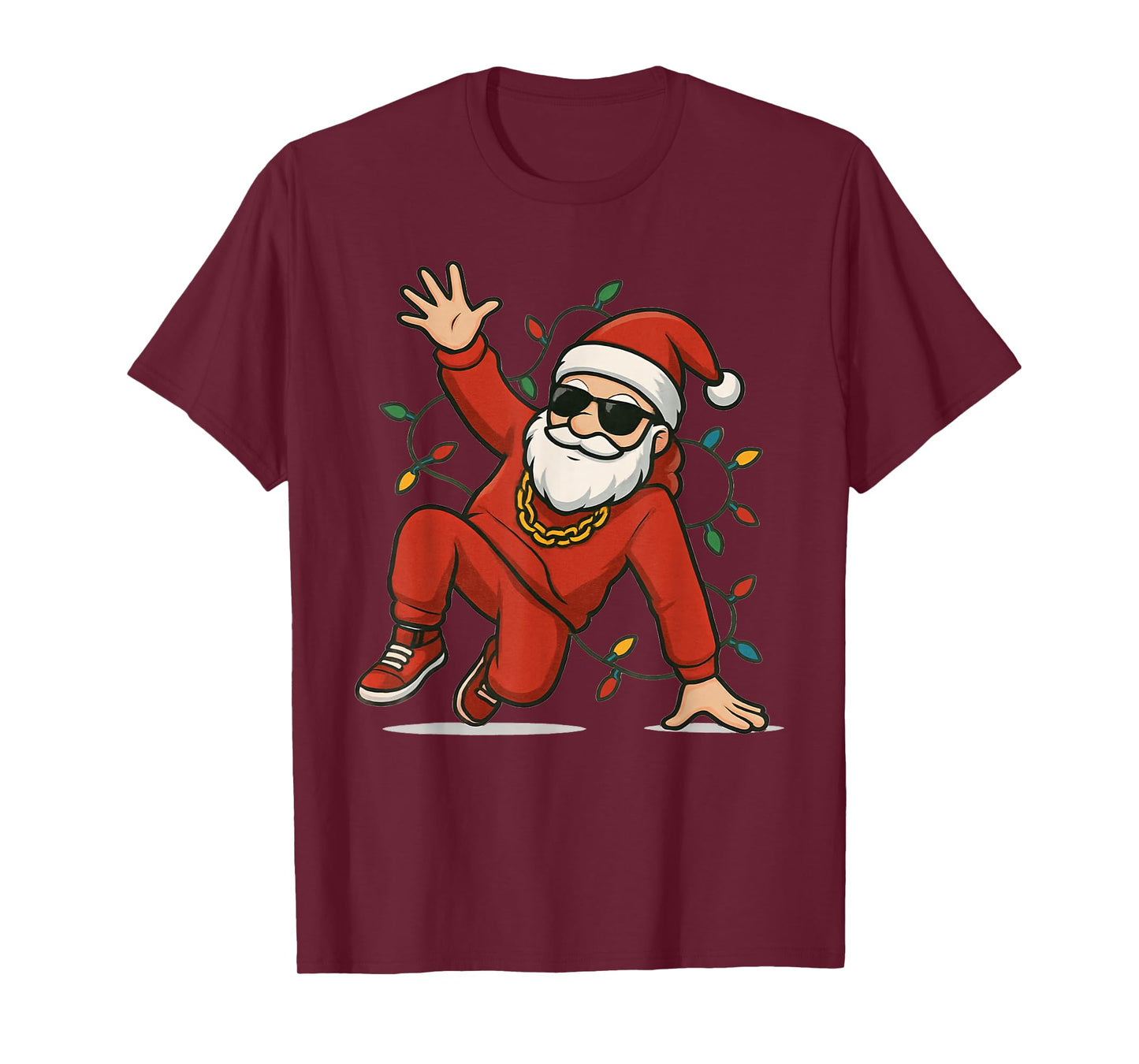 Dancing Hip Hop Santa Claus Xmas Christmas Party T-Shirt