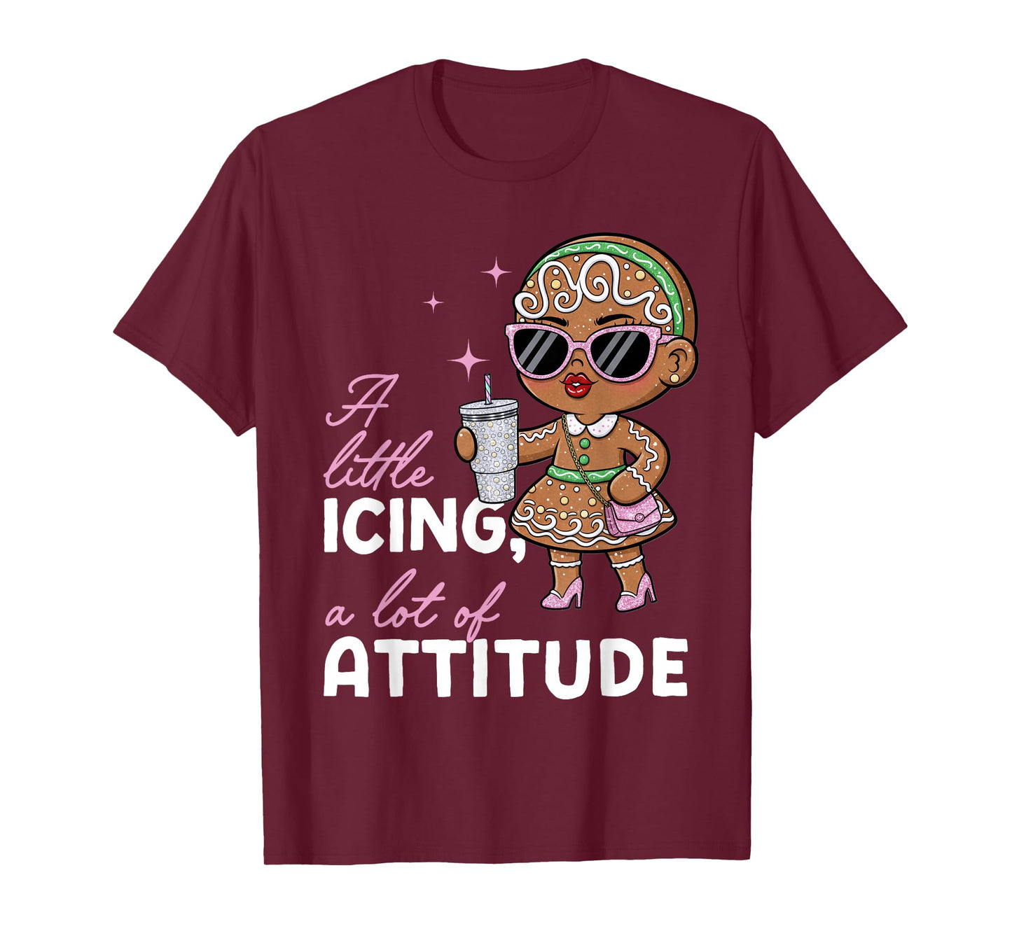 Sassy Gingerbread Girl Bougie Christmas Attitude Funny T-Shirt