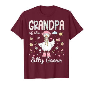 Grandpa of The Silly Goose 1st Birthday Girl Family Matching T-Shirt