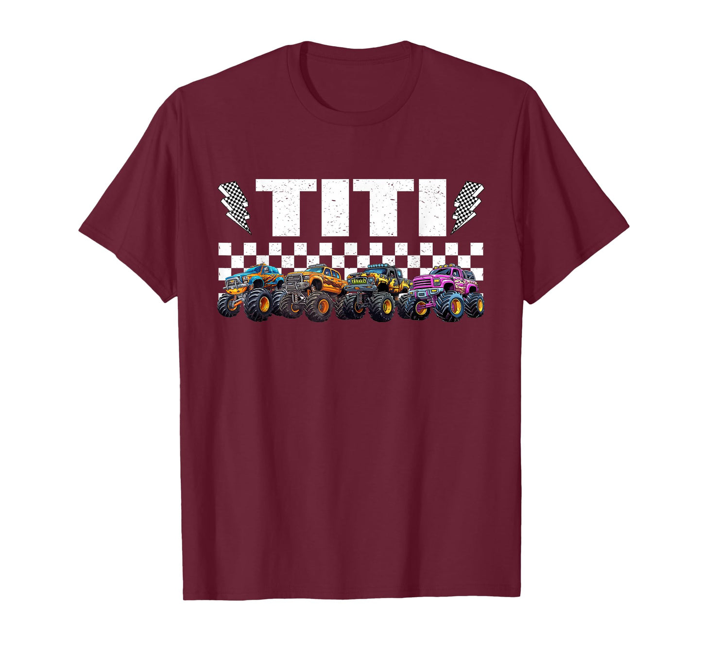 Titi Retro Monster Truck Family Crew Birthday Matching T-Shirt