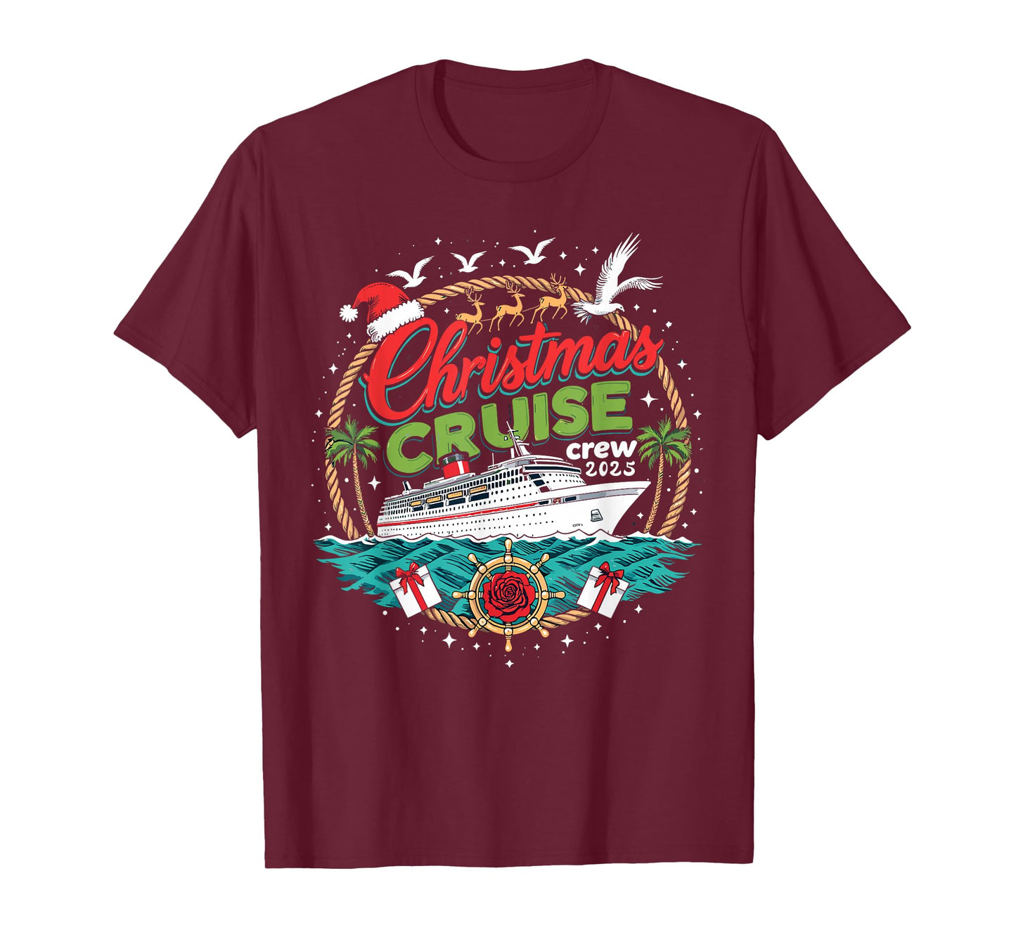 Christmas Cruise Crew 2025 Family Pajamas Holiday Vacation T-Shirt