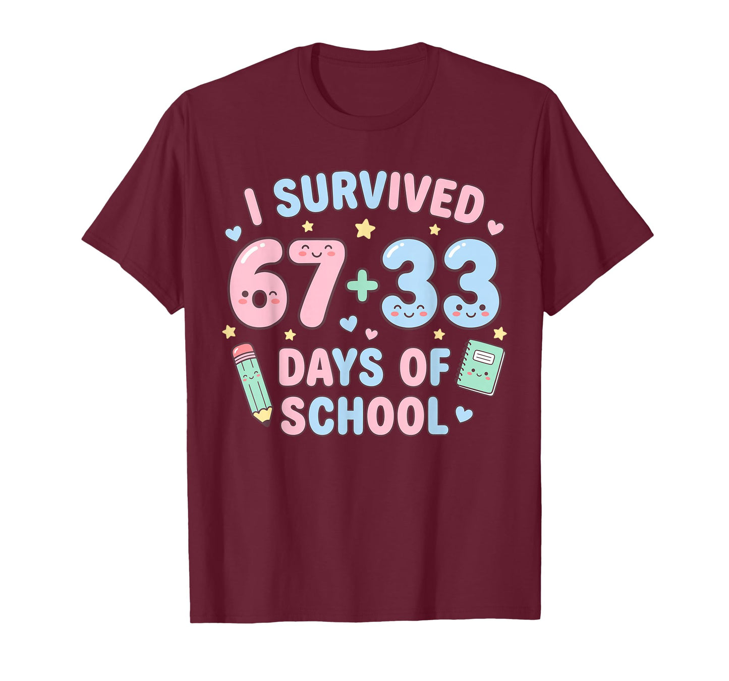 I Survived 100th Days of School Math Teacher Kids T-Shirt