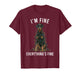 Doberman Pinscher Christmas I'm Fine Everything is Fine T-Shirt