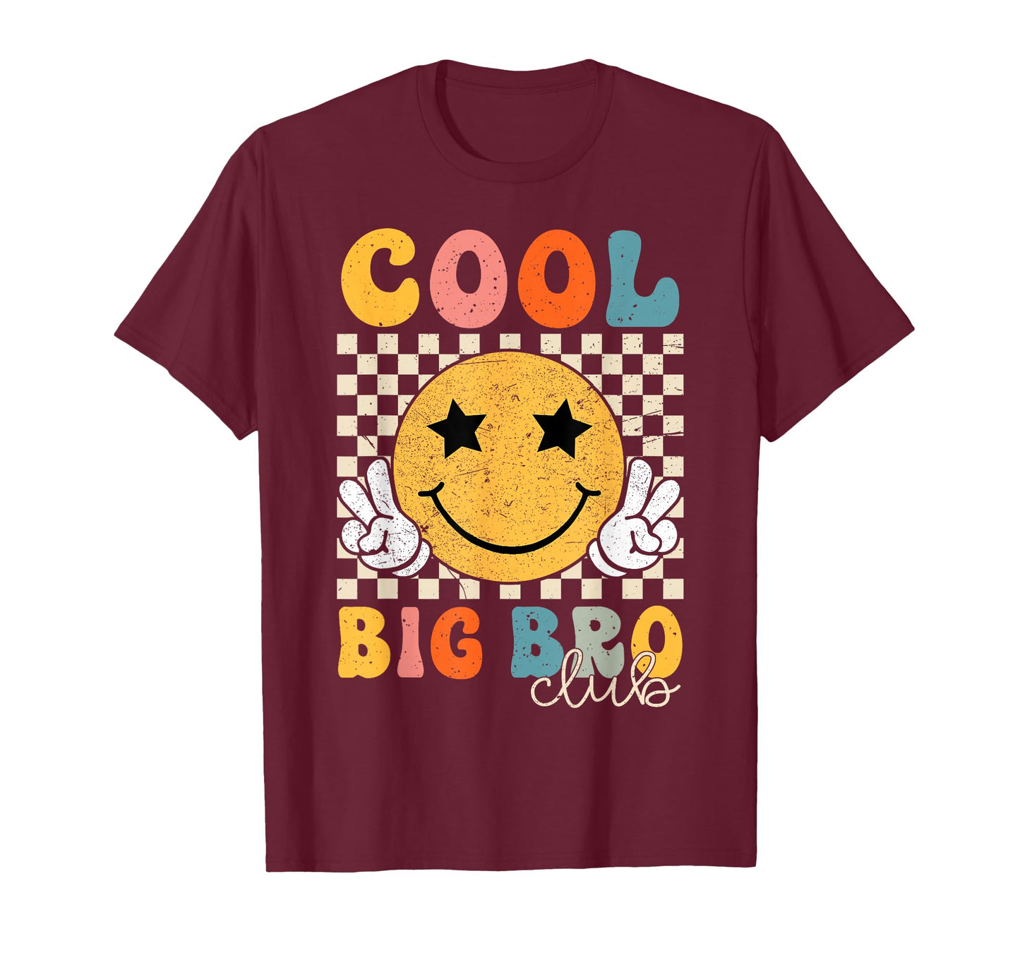 Groovy Cool Big Bro Club Retro Brother Matching Family T-Shirt