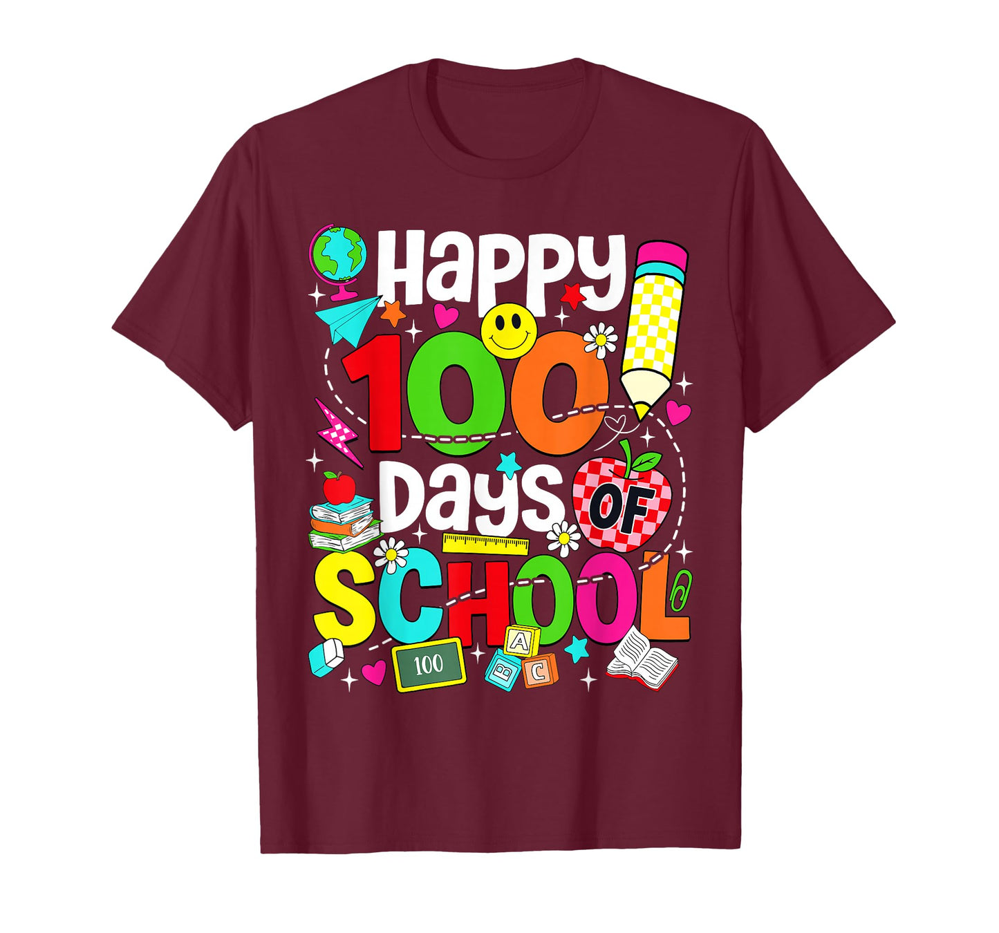 Happy 100 Days of School Teacher Student 100th Day of School T-Shirt