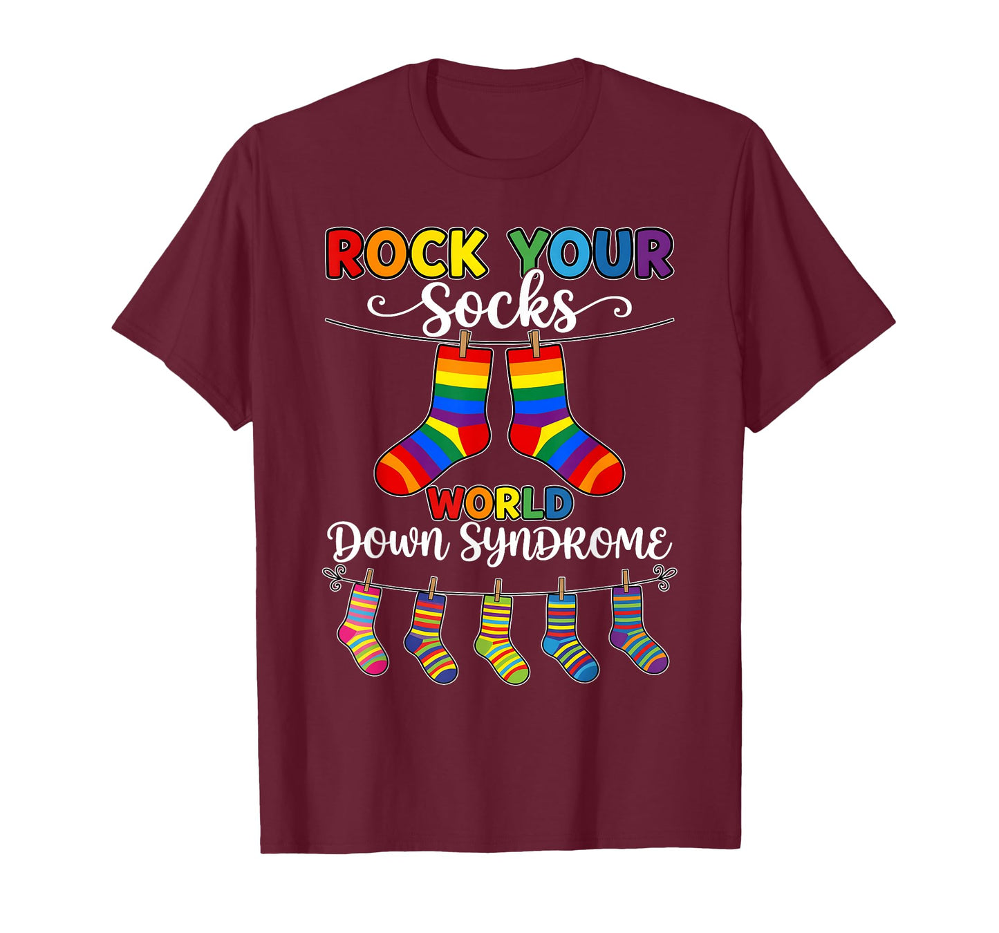 Rock Your Socks Down Syndrome Awareness World Down Syndrome T-Shirt
