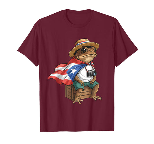 Coqui Frog Puerto Rico Flag Puerto Rican Taino Boricua T-Shirt