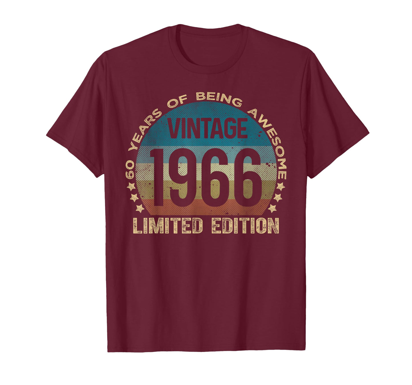 60 Year Old Gifts Vintage 1966 Limited Edition 60th Birthday T-Shirt