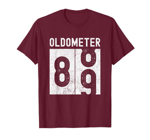 Oldometer 89th Birthday Funny Retro Turning 89 Years Old Men T-Shirt
