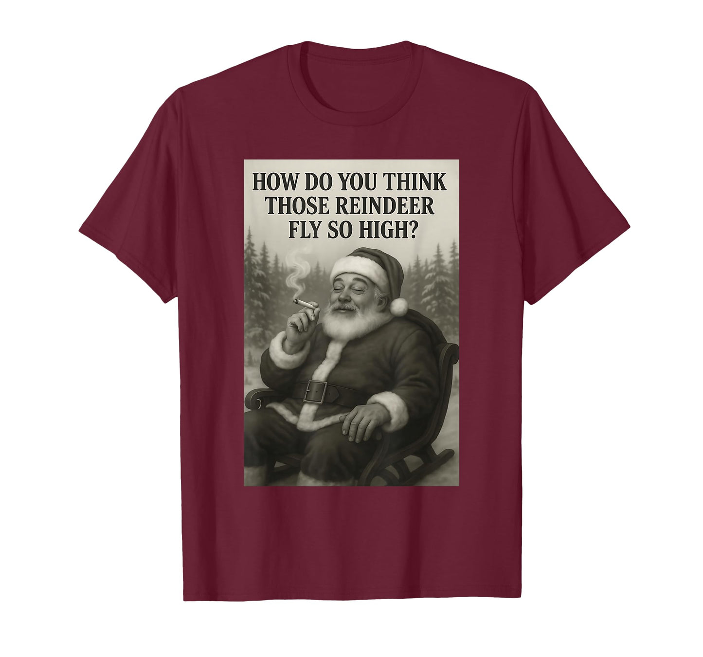 Cool Santa Claus Smoking Weed Marijuana 420 Christmas Quote T-Shirt