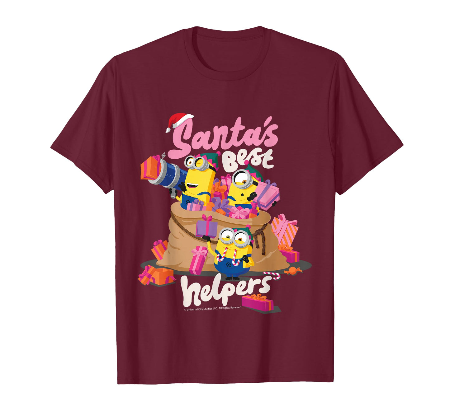 Santa's Best Helpers Minions Christmas Fun T-Shirt