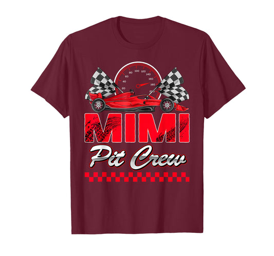Mimi Pit Crew Racing Family Race Car Birthday Boy T-Shirt