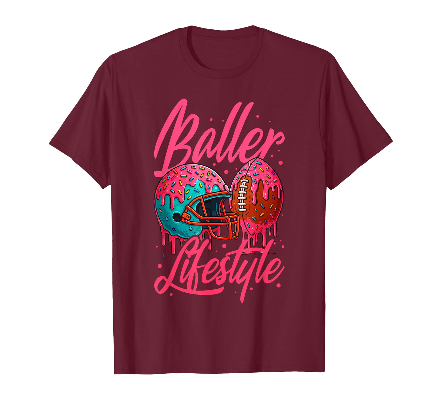 Football Drip Baller Lifestyle Ice Cream Drip for Boys Girls T-Shirt