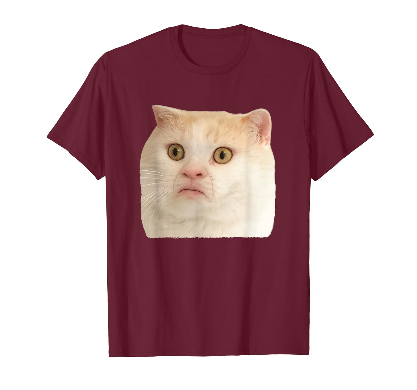 Funny Weird Cat Face Meme Silly Hilarious Cat Confused T-Shirt