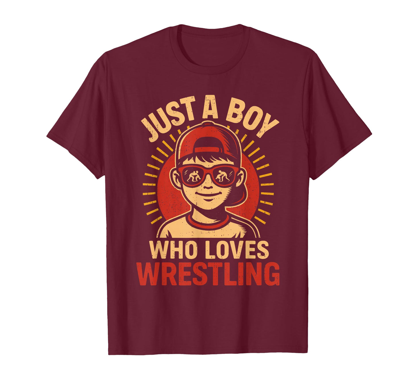 Just A Boy Who Loves Wrestling Funny Wrestler for Kids Boys T-Shirt