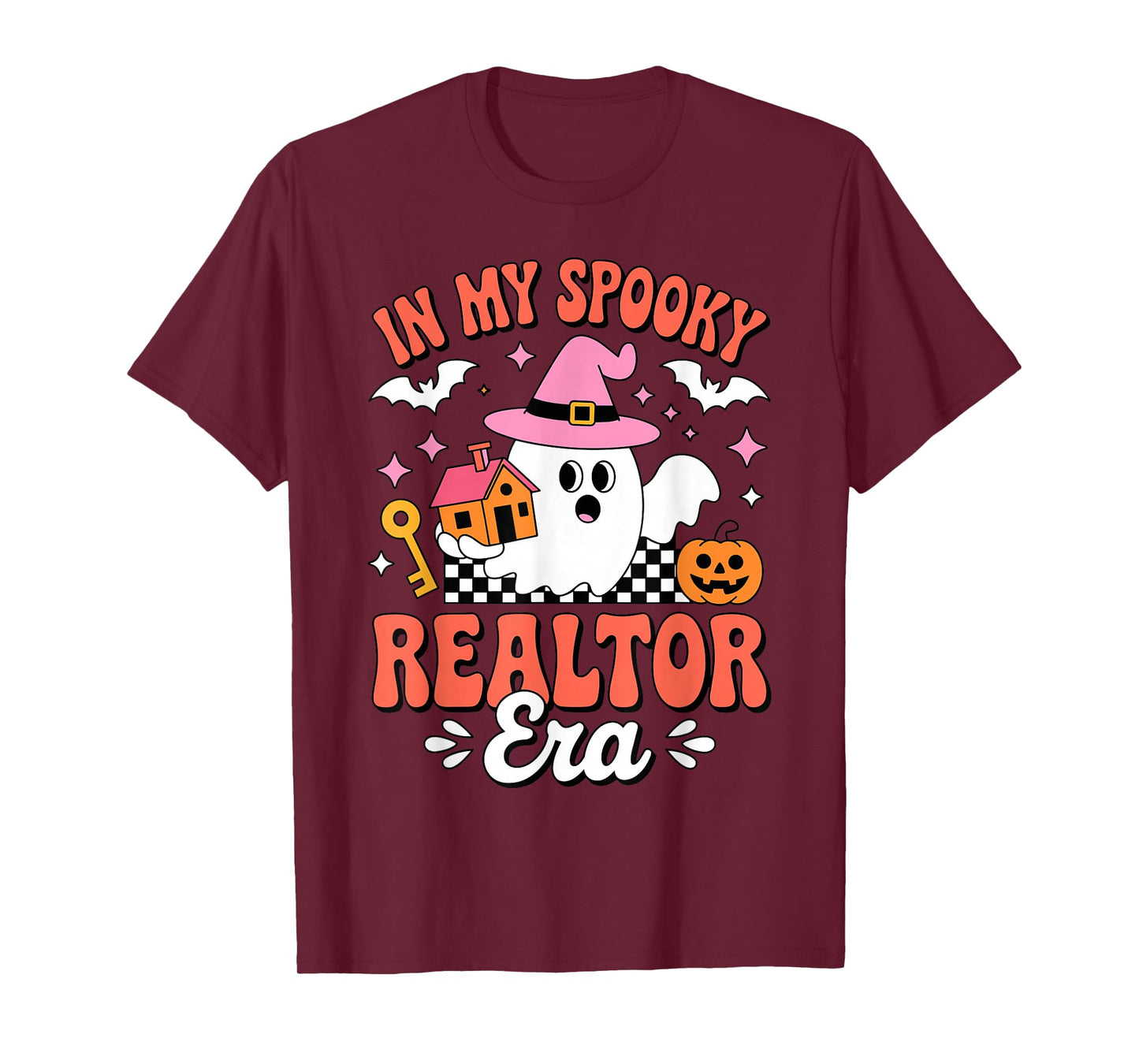 in My Spooky Realtor Era Real Estate Halloween Costume Ghost T-Shirt