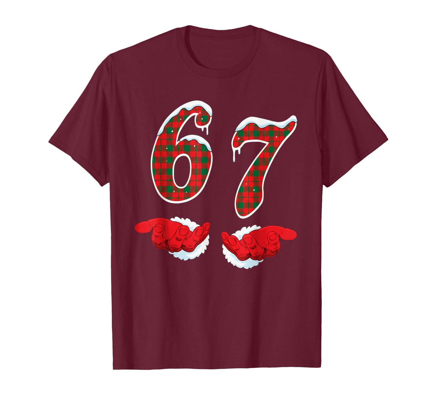 Funny Six Seven 67 Meme 67 Christmas Holiday Women Kids Xmas T-Shirt