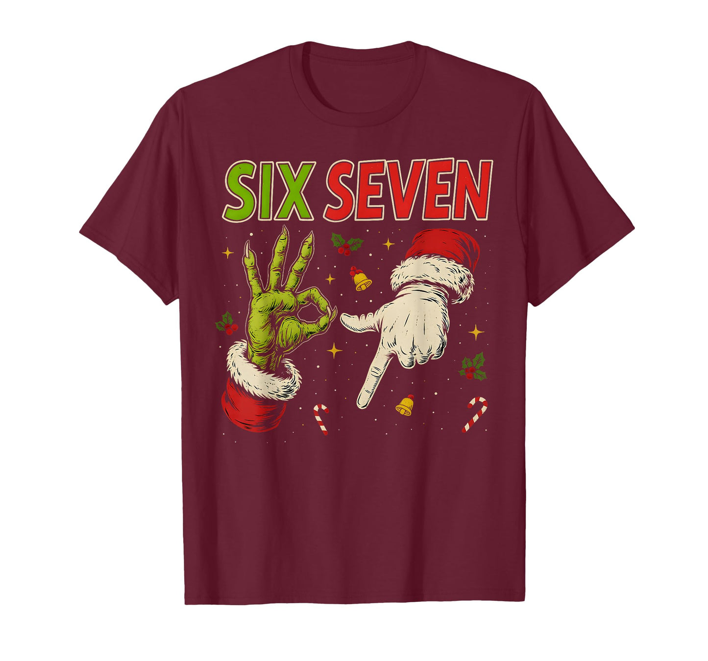 Funny 67 Six Seven Meme Christmas Gen Alpha Z Slang T-Shirt