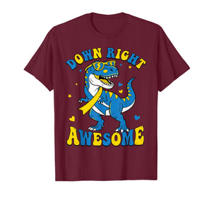 Down Right Awesome World Down Syndrome Awareness Men Boys T-Shirt