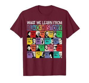 Black History Teaches Us Strength, Leadership & Legacy T-Shirt