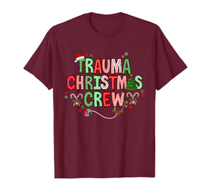 Christmas Trauma Nurse Crew Surgical Ortho Scrub Top Xmas T-Shirt