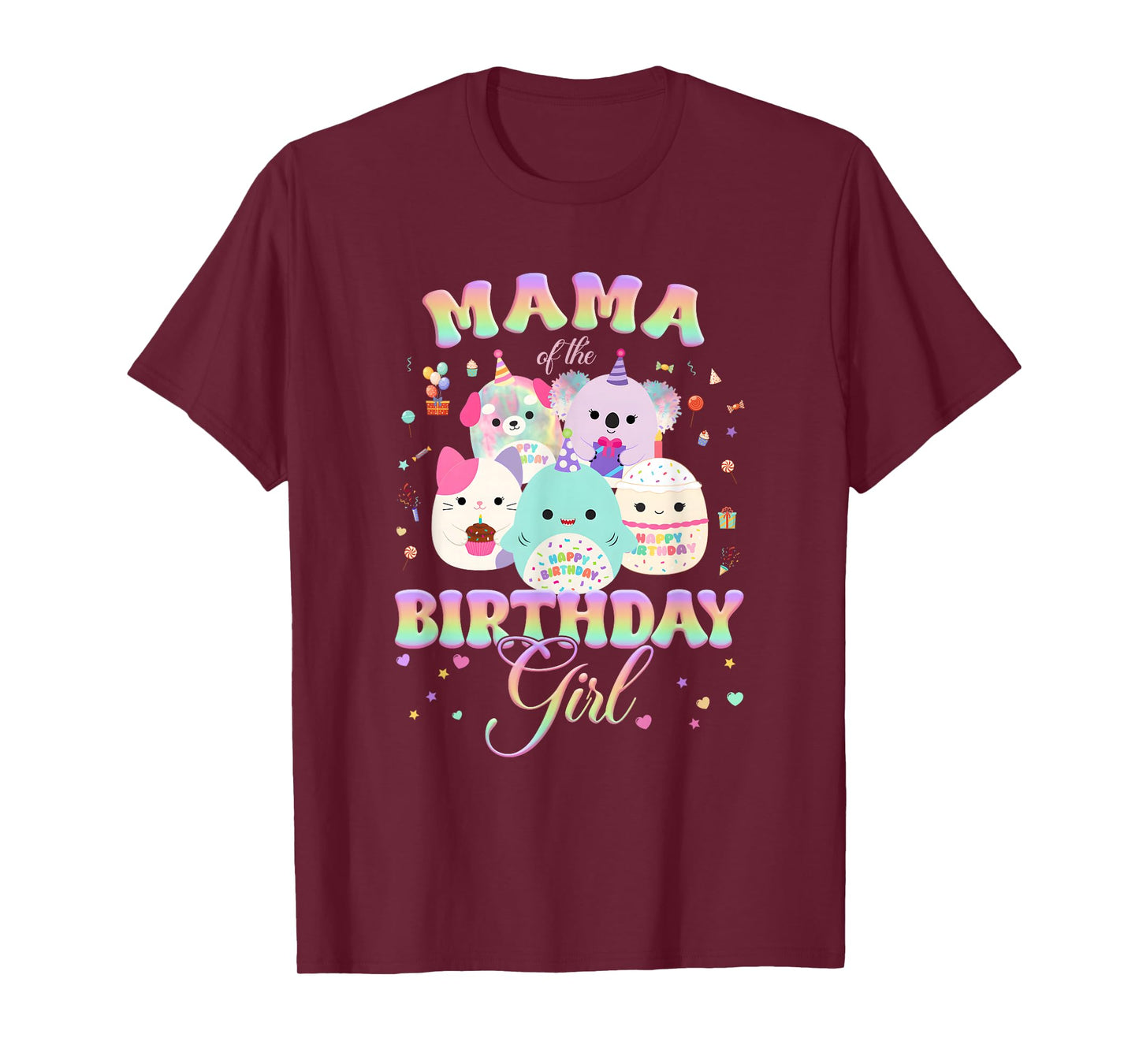 Birthday Family Squish Squad Mama of The Birthday Girl T-Shirt