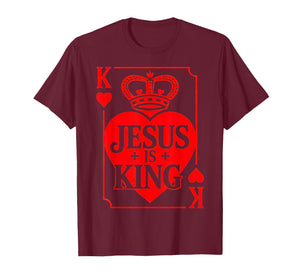 Jesus is King Christian Valentine K Heart Card God Faith T-Shirt