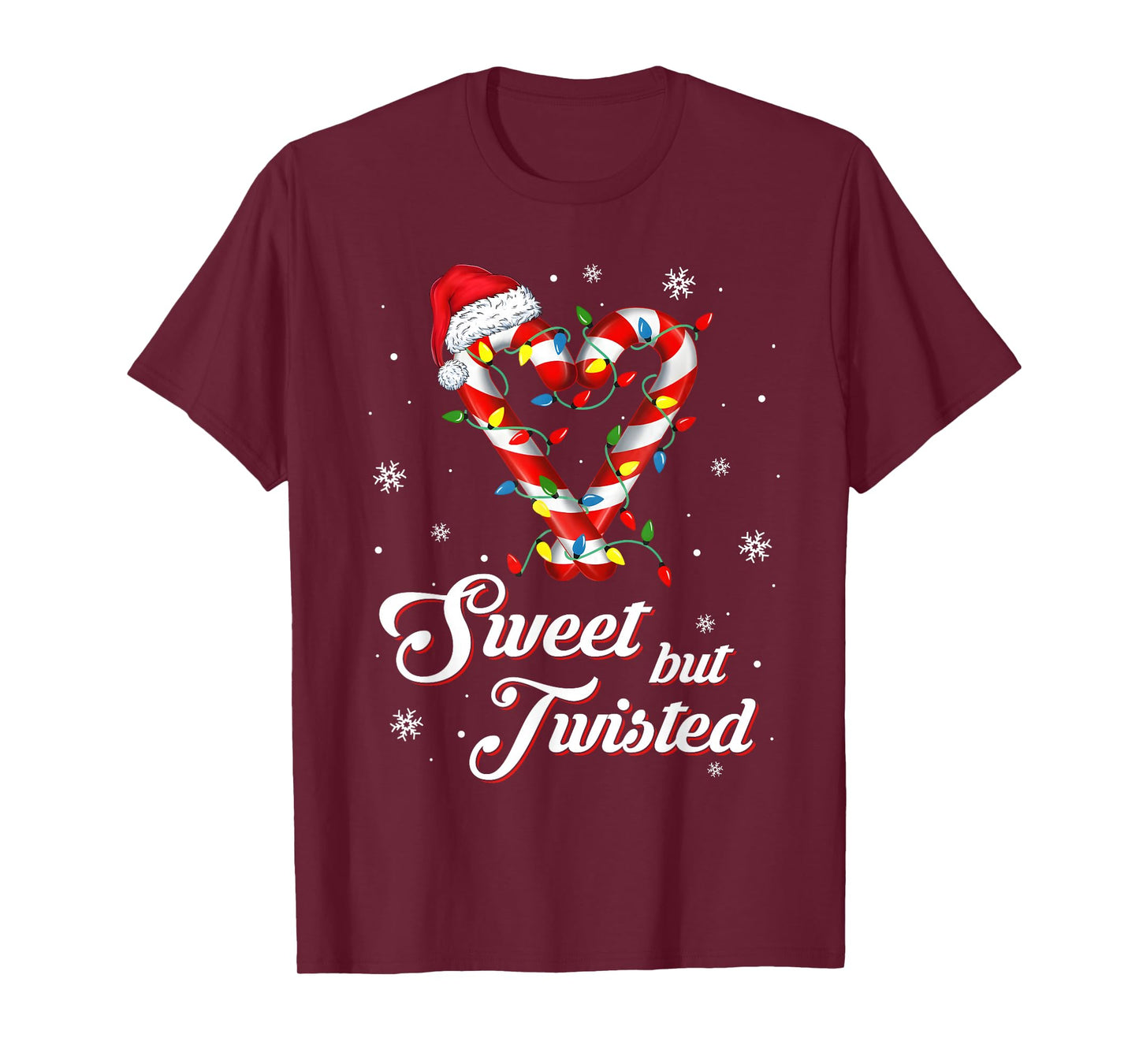 Sweet But Twisted Funny Christmas Candy Cane Xmas Holiday T-Shirt