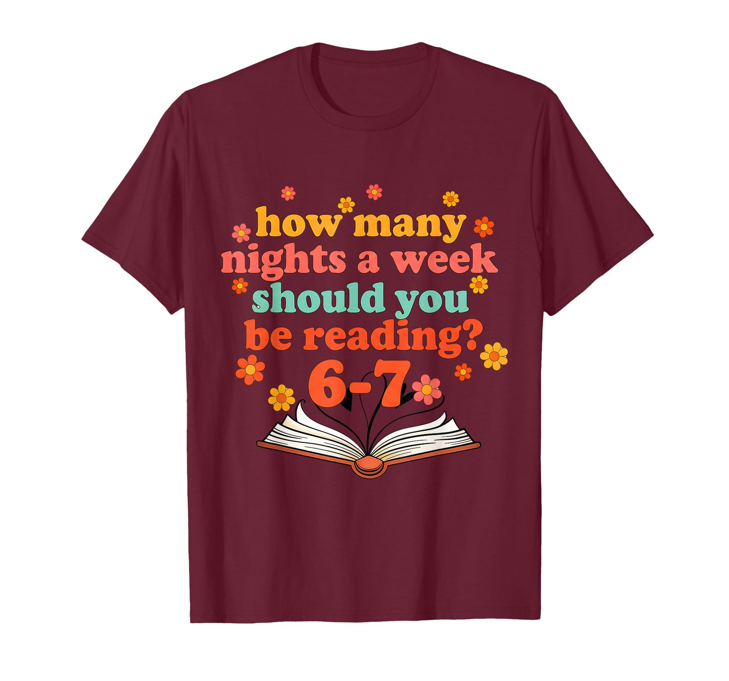 Funny Six Seven Meme 6 7 Teacher Book Reading 6 7 Teacher T-Shirt