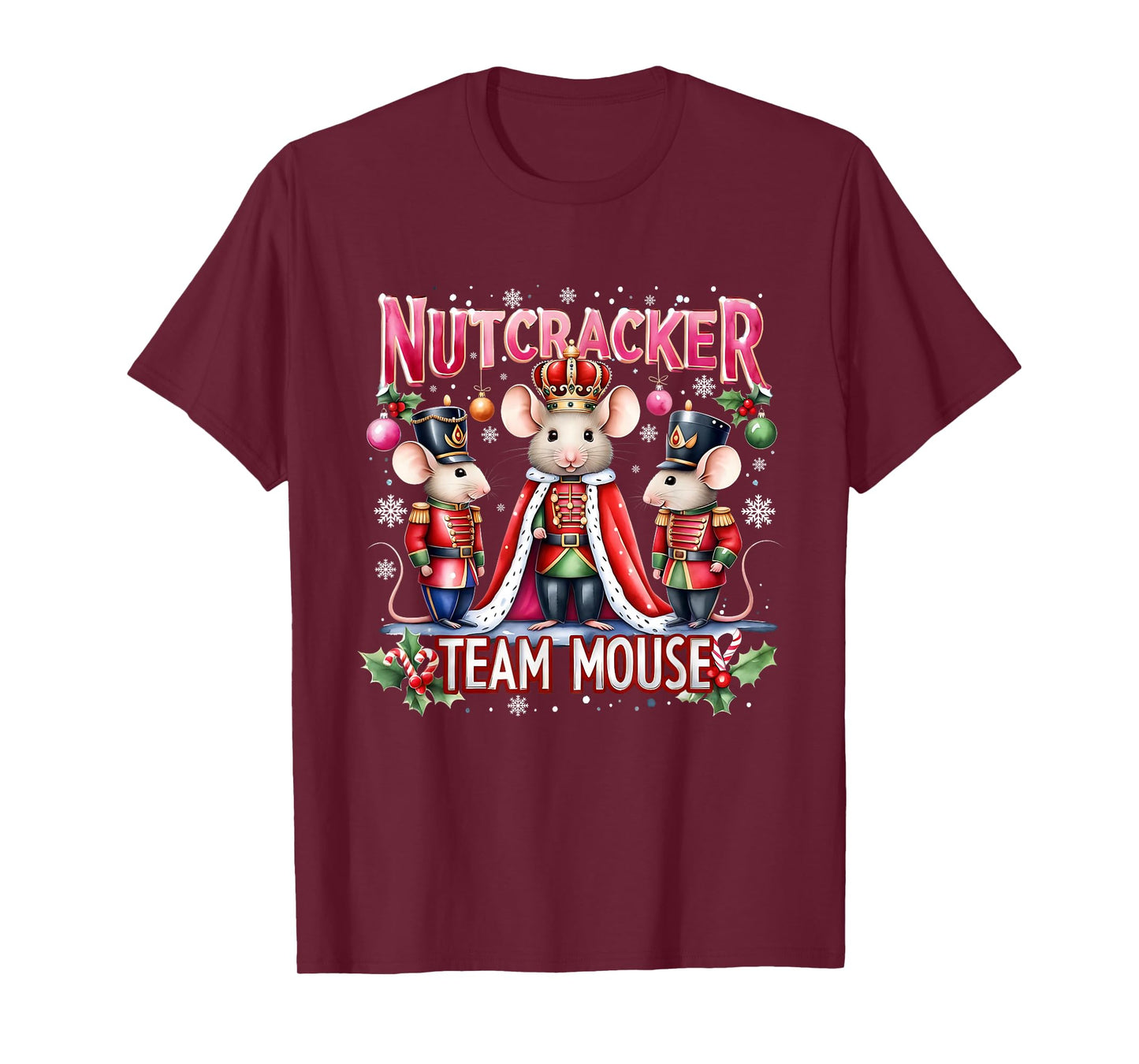 Nutcracker Team Mouse Cute Christmas Design T-Shirt