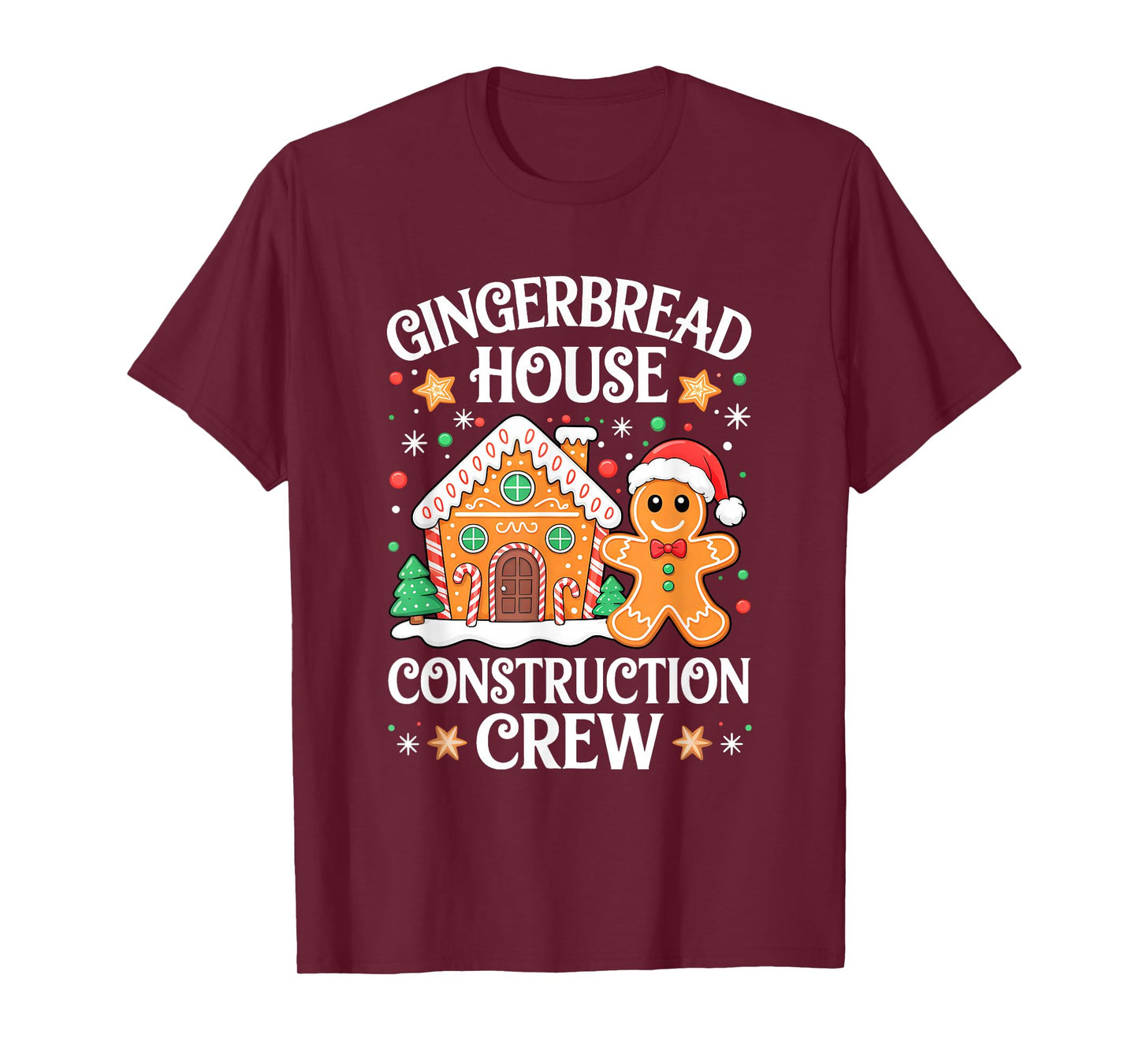 Gingerbread House Construction Crew Decorating Baking Xmas T-Shirt