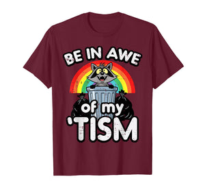 Autism Be in Awe of My Tism Raccoon ASD Awareness Kids Men T-Shirt