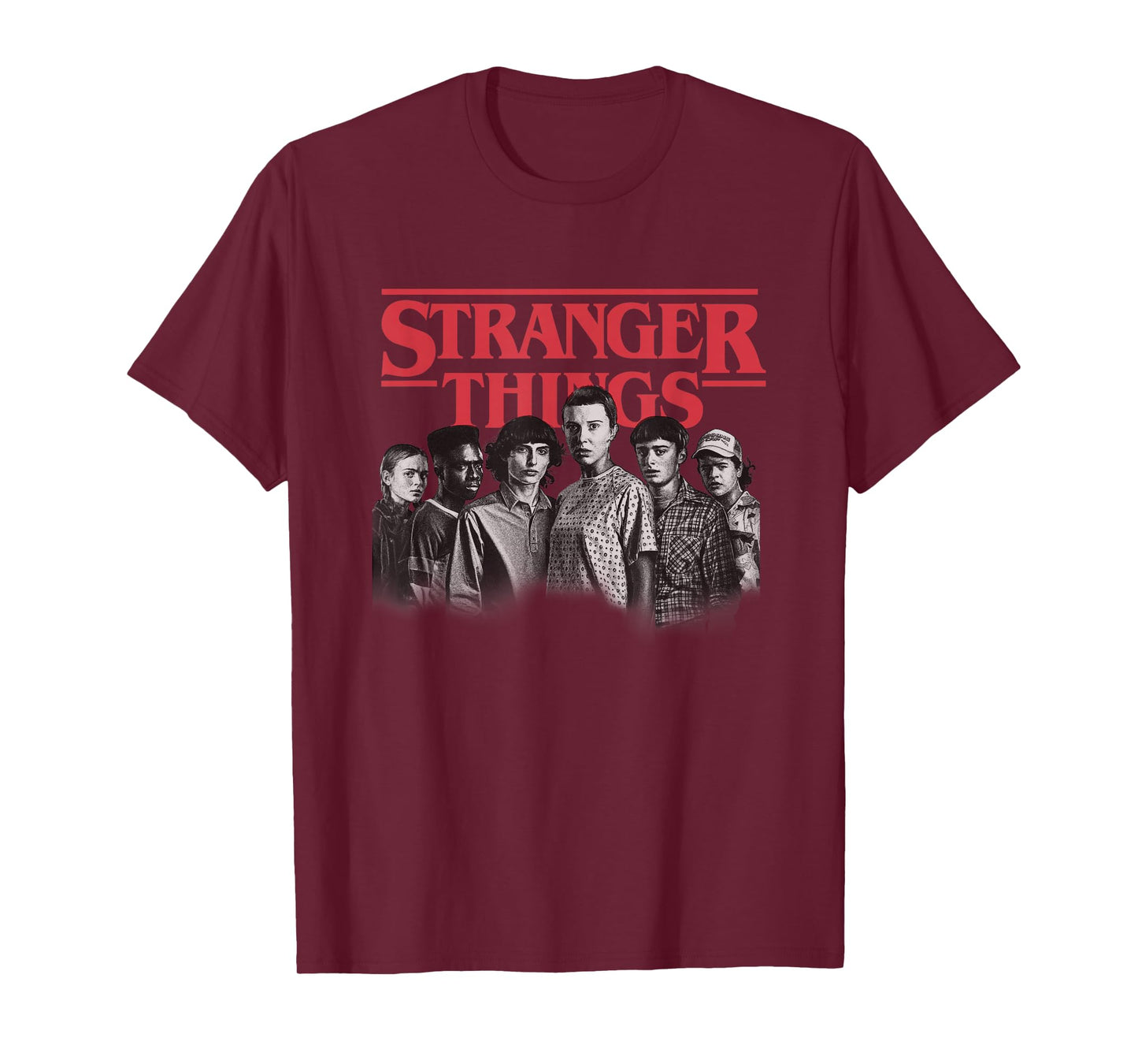 Stranger Things Eleven and Friends Cast Poster T-Shirt