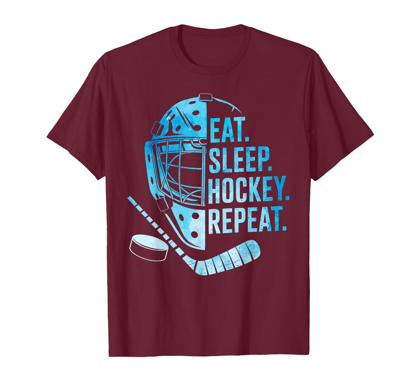 Eat Sleep Hockey Repeat Funny Ice Hockey Player Men Women T-Shirt