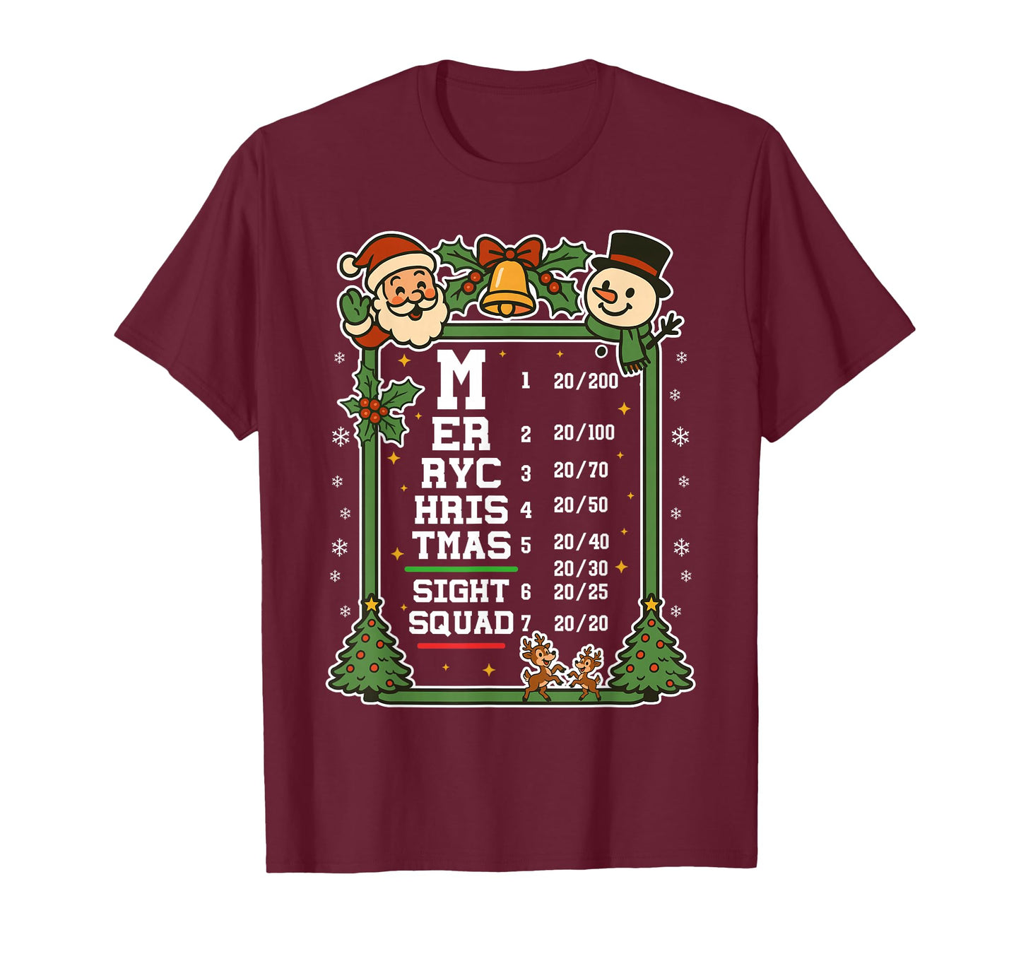 Optometry Christmas Ophthalmologist Funny Optician Christmas T-Shirt
