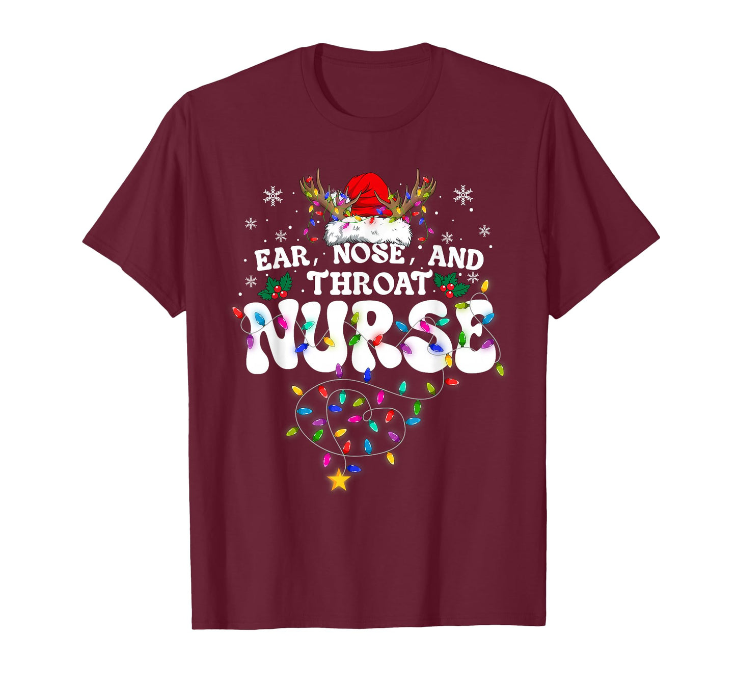 Ear Nose and Throat Nurse Christmas Xmas Nursing ENT Squad T-Shirt